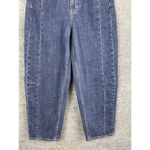 Old Navy High Rise Baggy Barrel Leg Evie Jeans Size 4 Blue - Picture 3 of 10